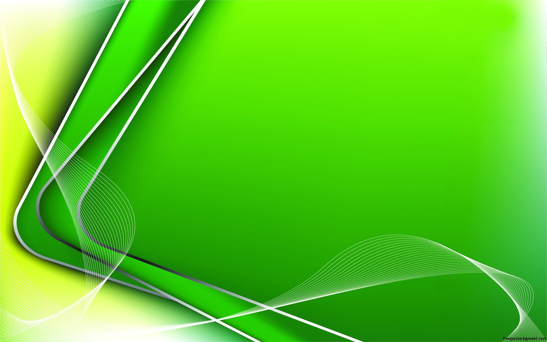 abstract green lines corners ppt